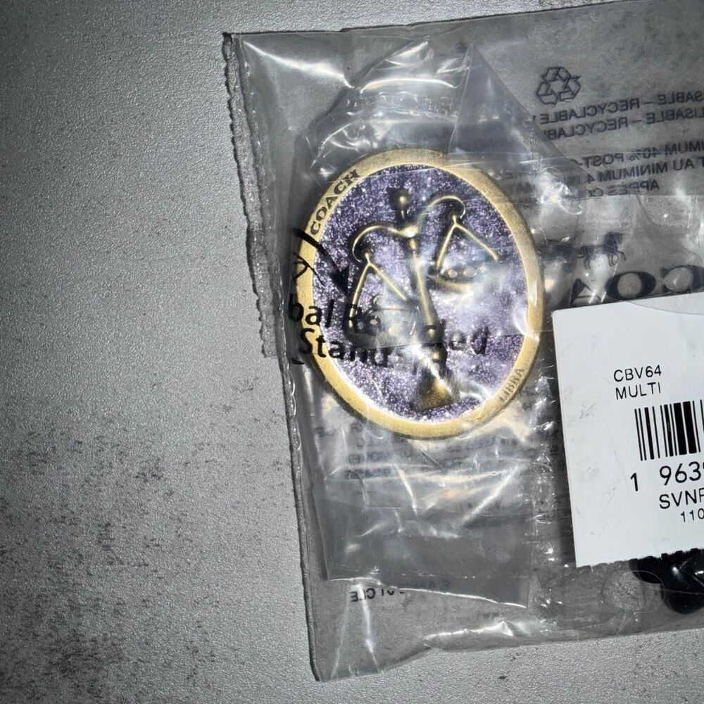 Coach Libra Zodiac Souvenir DIY Pin Charm Bag Accessory